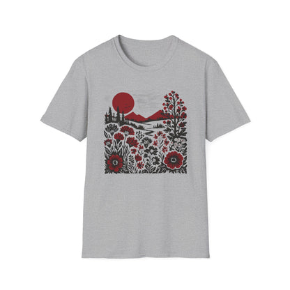 Burgundy Sunset Flora T-shirt