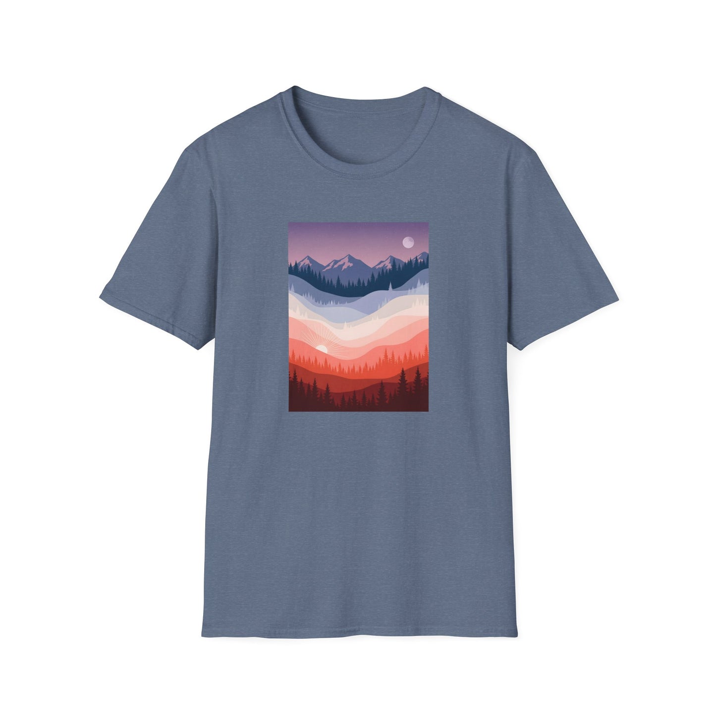 Day and Night Layered Landscape T-shirt