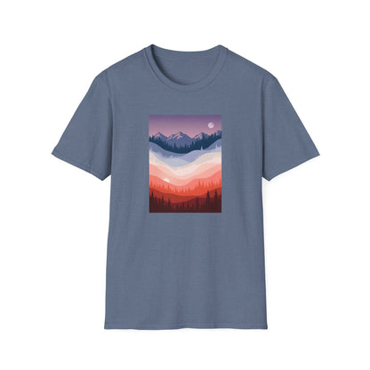Day and Night Layered Landscape T-shirt