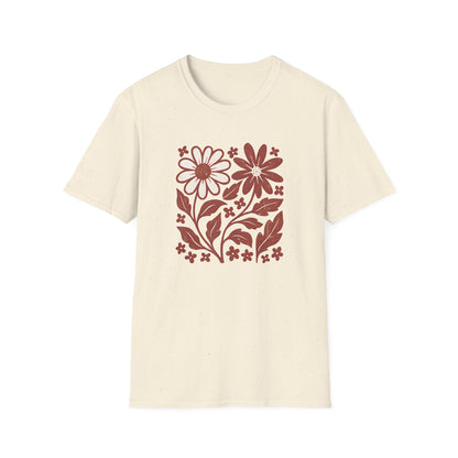 Maroon Flower Friends T-shirt