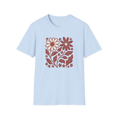 Maroon Flower Friends T-shirt