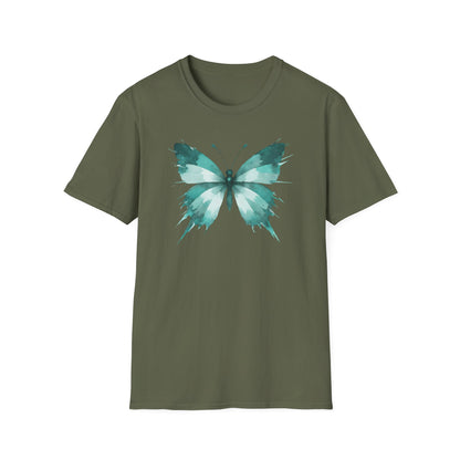 Butterfly Teal Watercolor