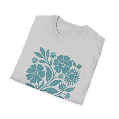 Flower Gathering Ink Print T-shirt