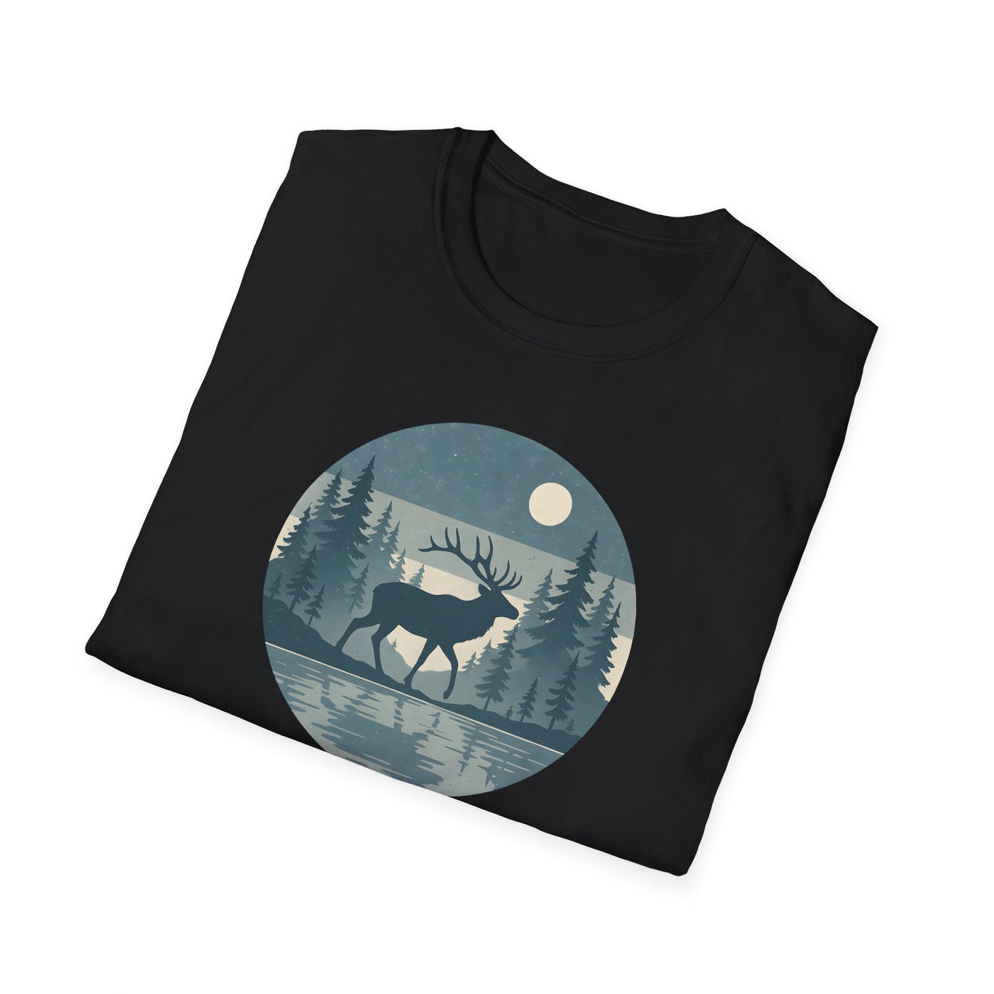 Elk Under Moonlight