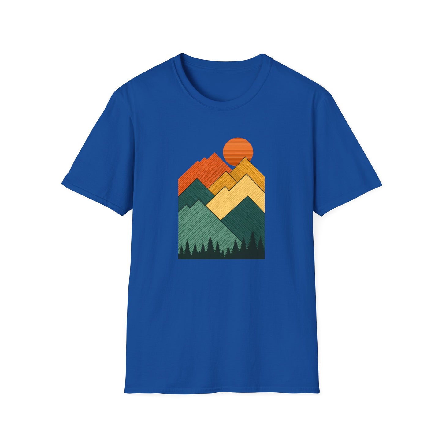 Sunset Over Lined Mountains T-shirt