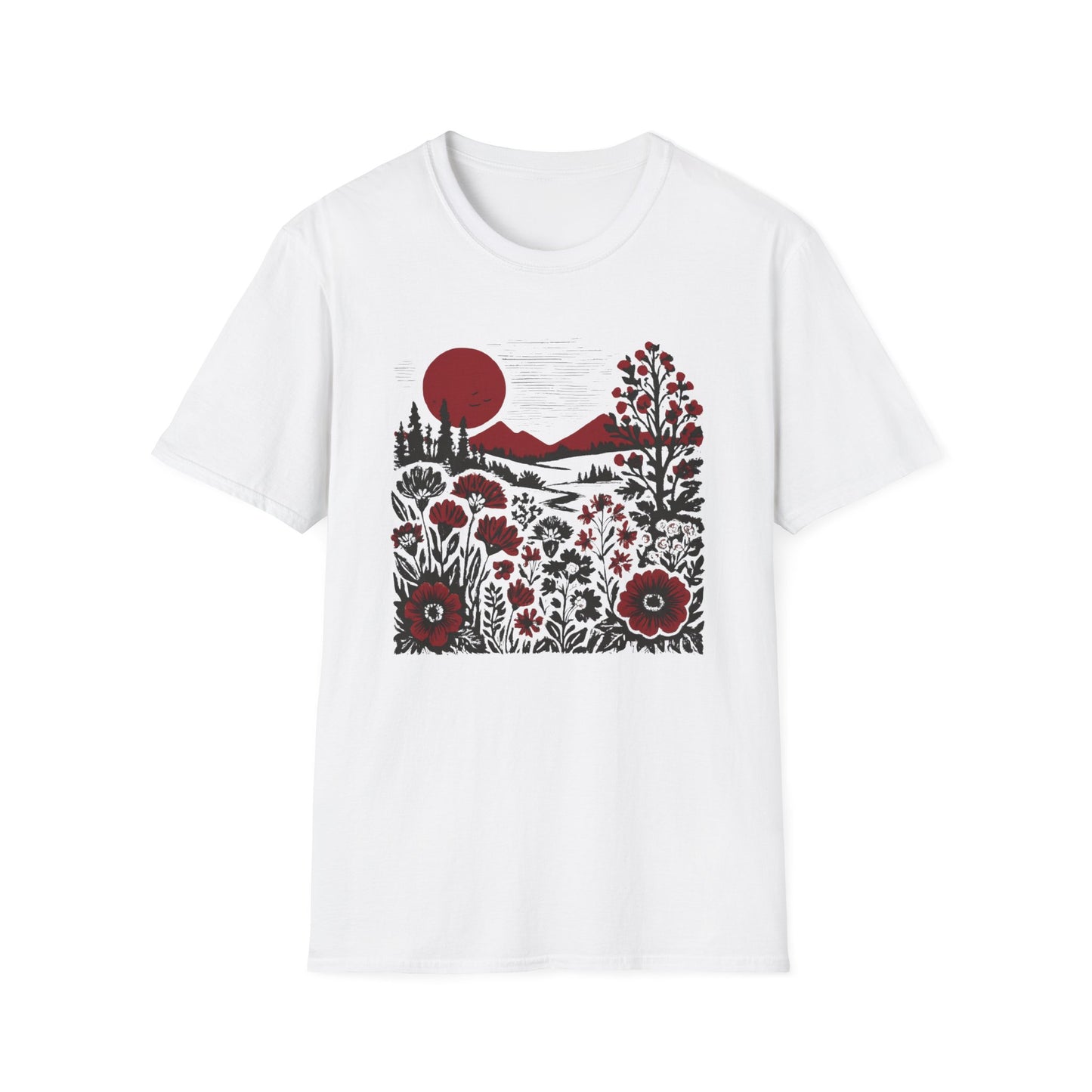 Burgundy Sunset Flora T-shirt