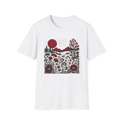Burgundy Sunset Flora T-shirt