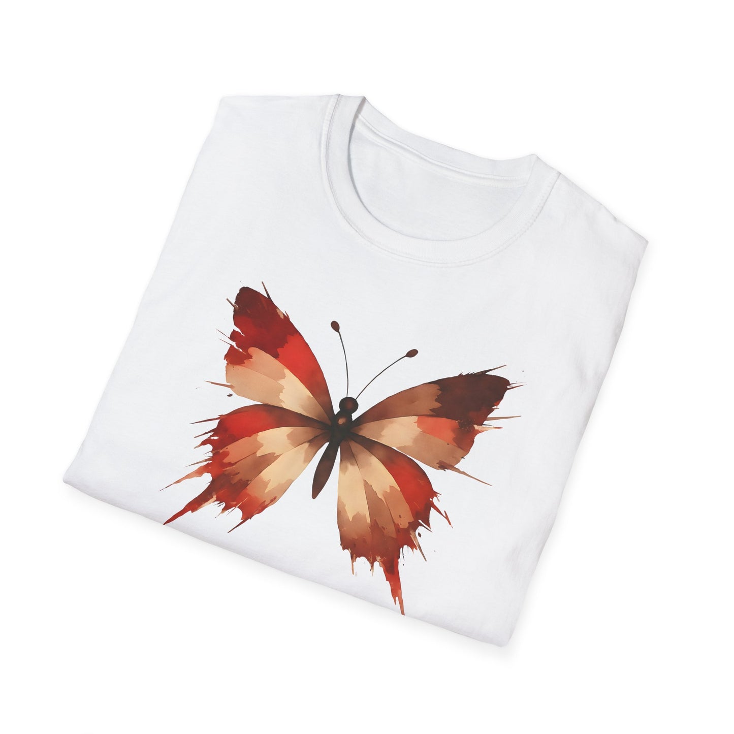 Watercolor Red Butterfly