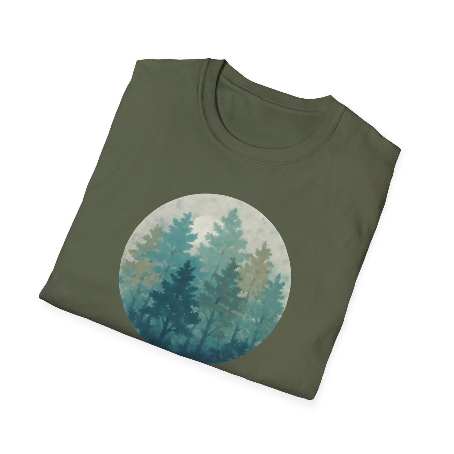 Forest Oil Painting Teals