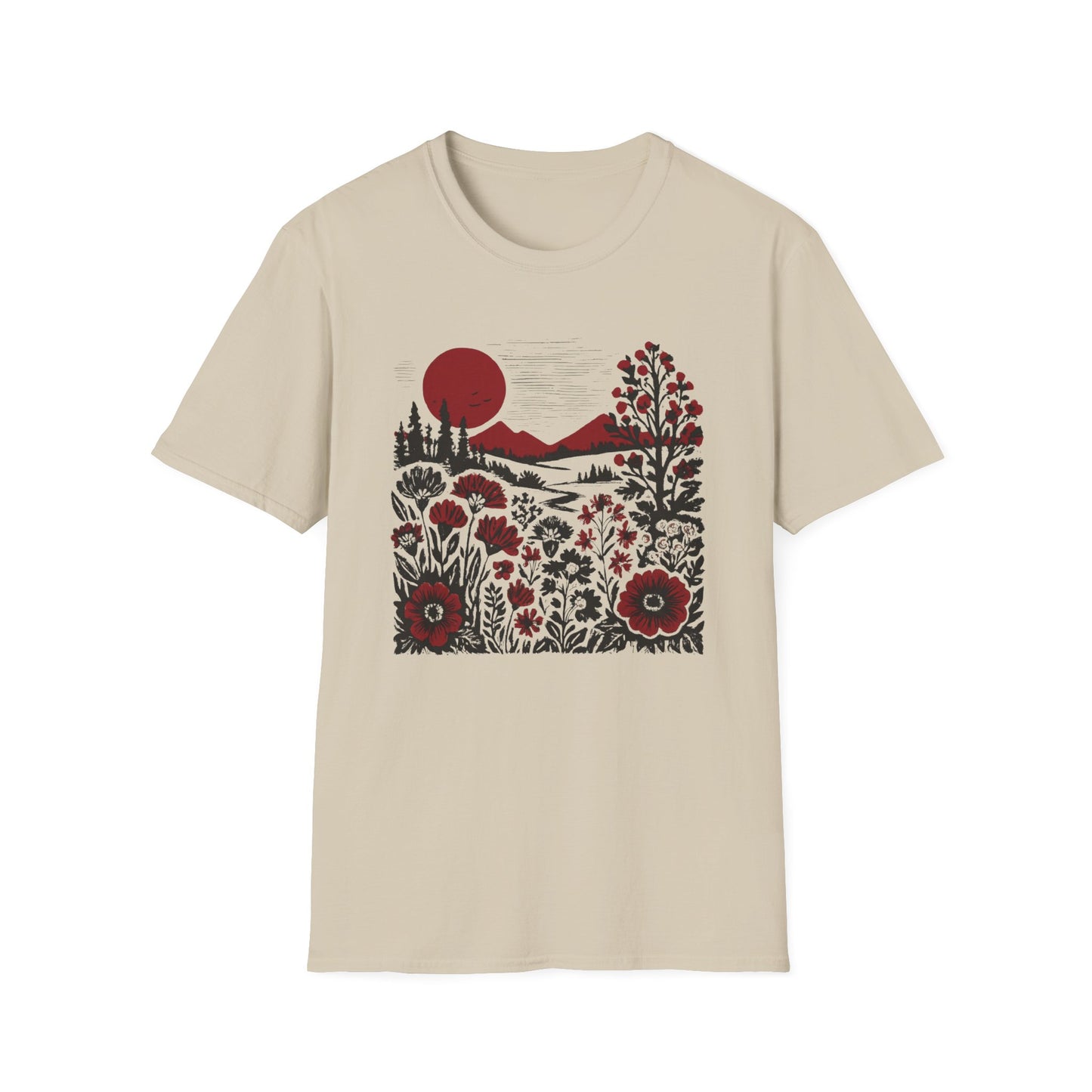 Burgundy Sunset Flora T-shirt