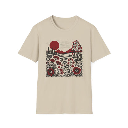 Burgundy Sunset Flora T-shirt