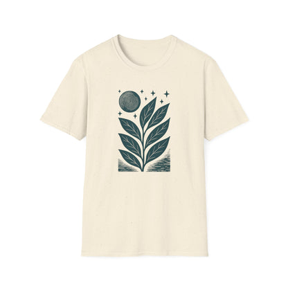 Celestial Leaves Under Moon Glow T-shirt
