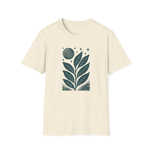 Celestial Leaves Under Moon Glow T-shirt