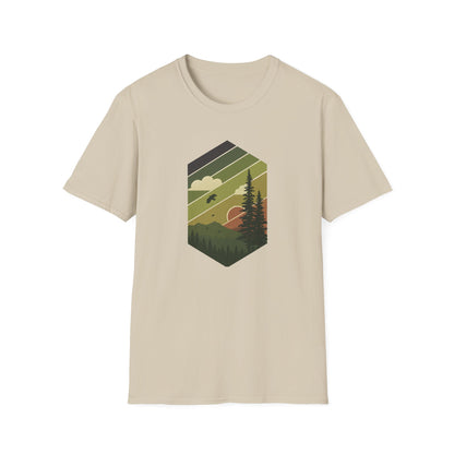 Retro Pine Forest Sunset T-shirt