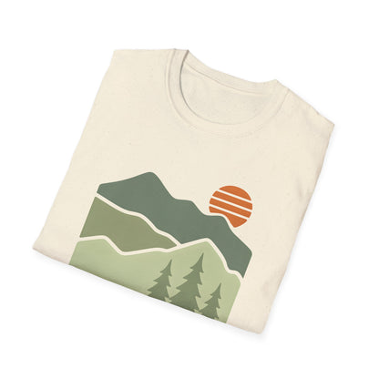 Striped Sun Over Mountain Layers T-shirt