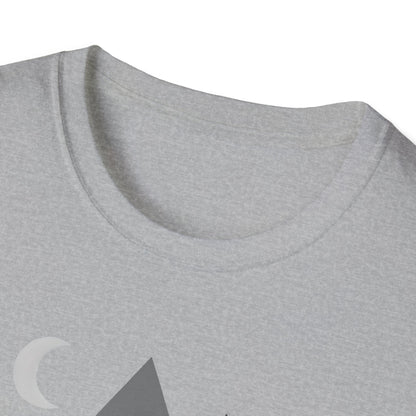 Greyscale Geometric Mountains T-shirt