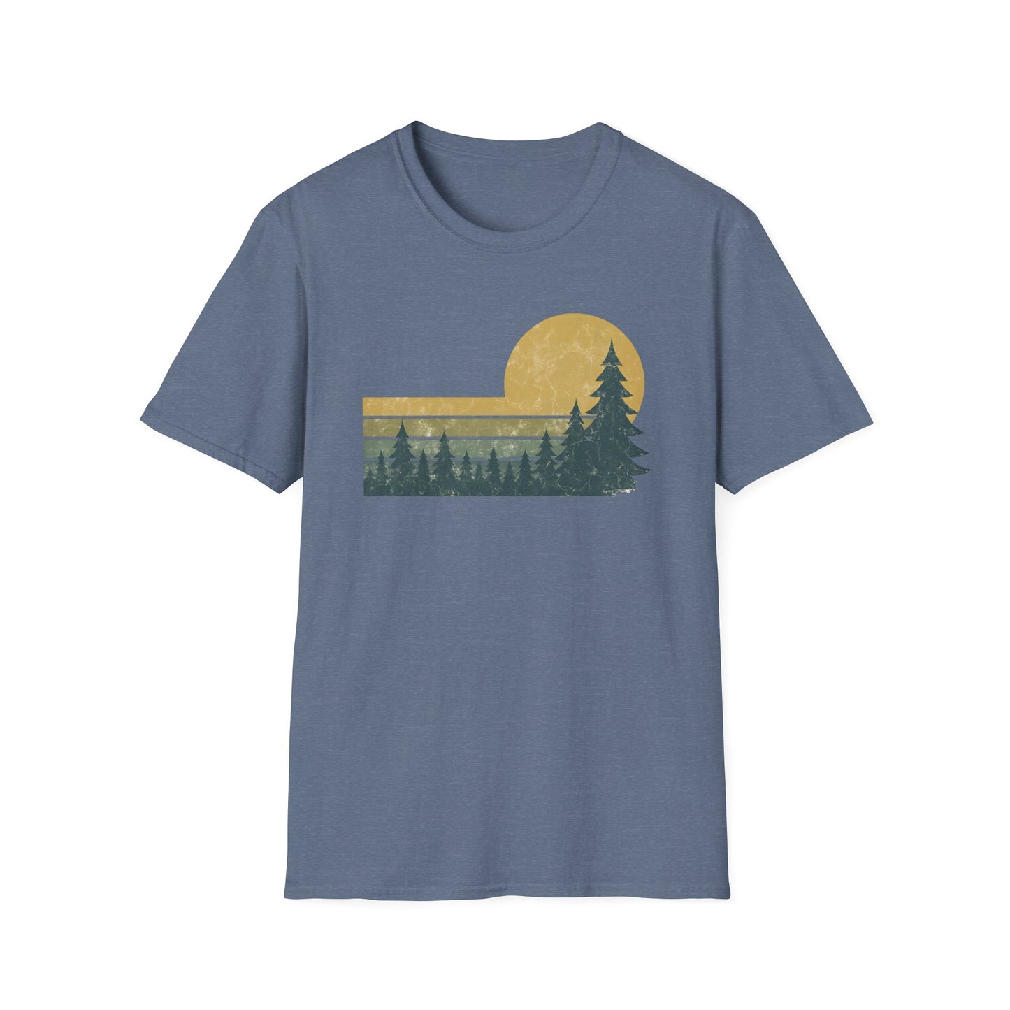 Retro Sunset Over Pines T-shirt