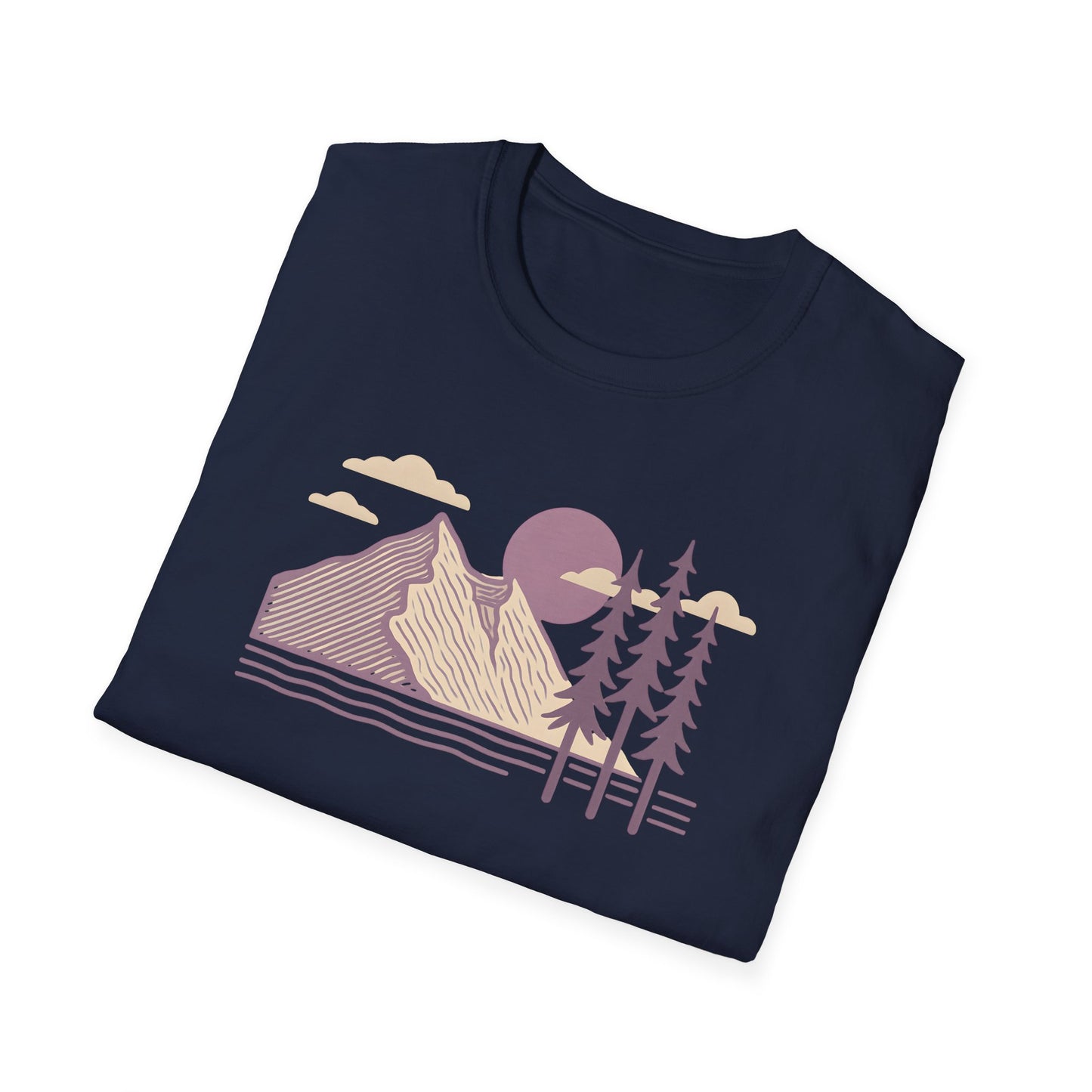 Minimalist Lavender Mountain Sunset T-shirt