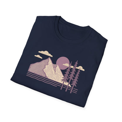 Minimalist Lavender Mountain Sunset T-shirt