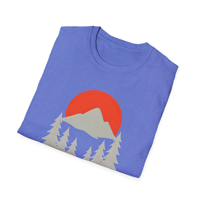 Grey Mountain Silhouette At Sunset T-shirt