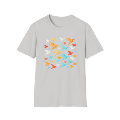 Origami Flock Of Birds T-shirt