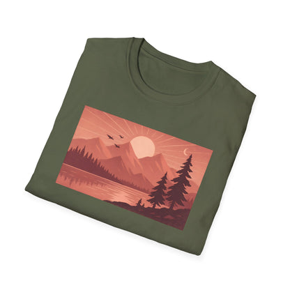 Mountain Lake Landscape Pinkscale