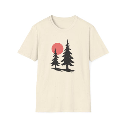 Serene Pines Under Sunset T-shirt