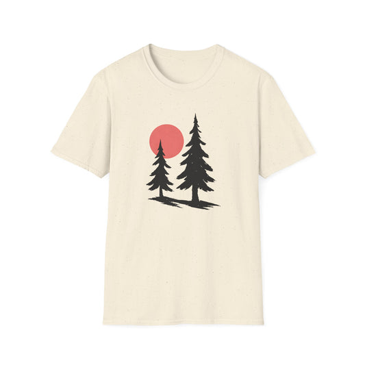 Serene Pines Under Sunset T-shirt