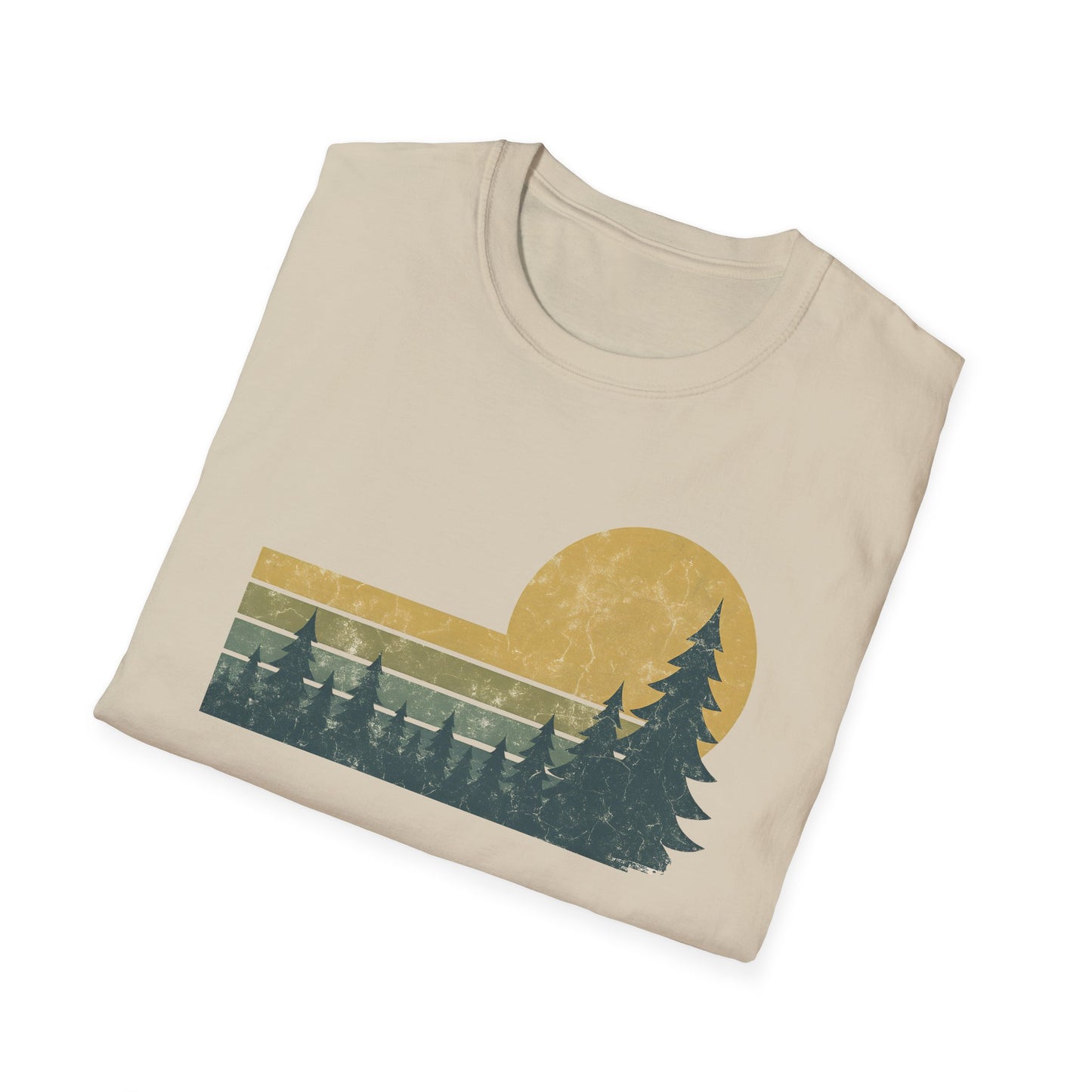Retro Sunset Over Pines T-shirt
