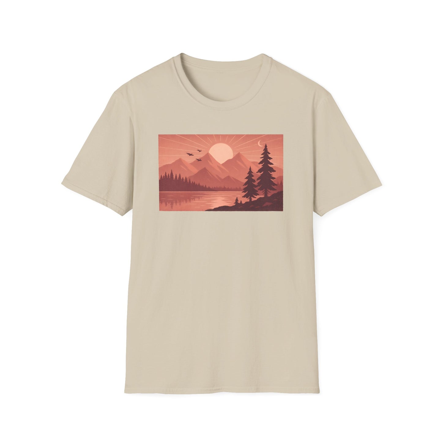 Mountain Lake Landscape Pinkscale