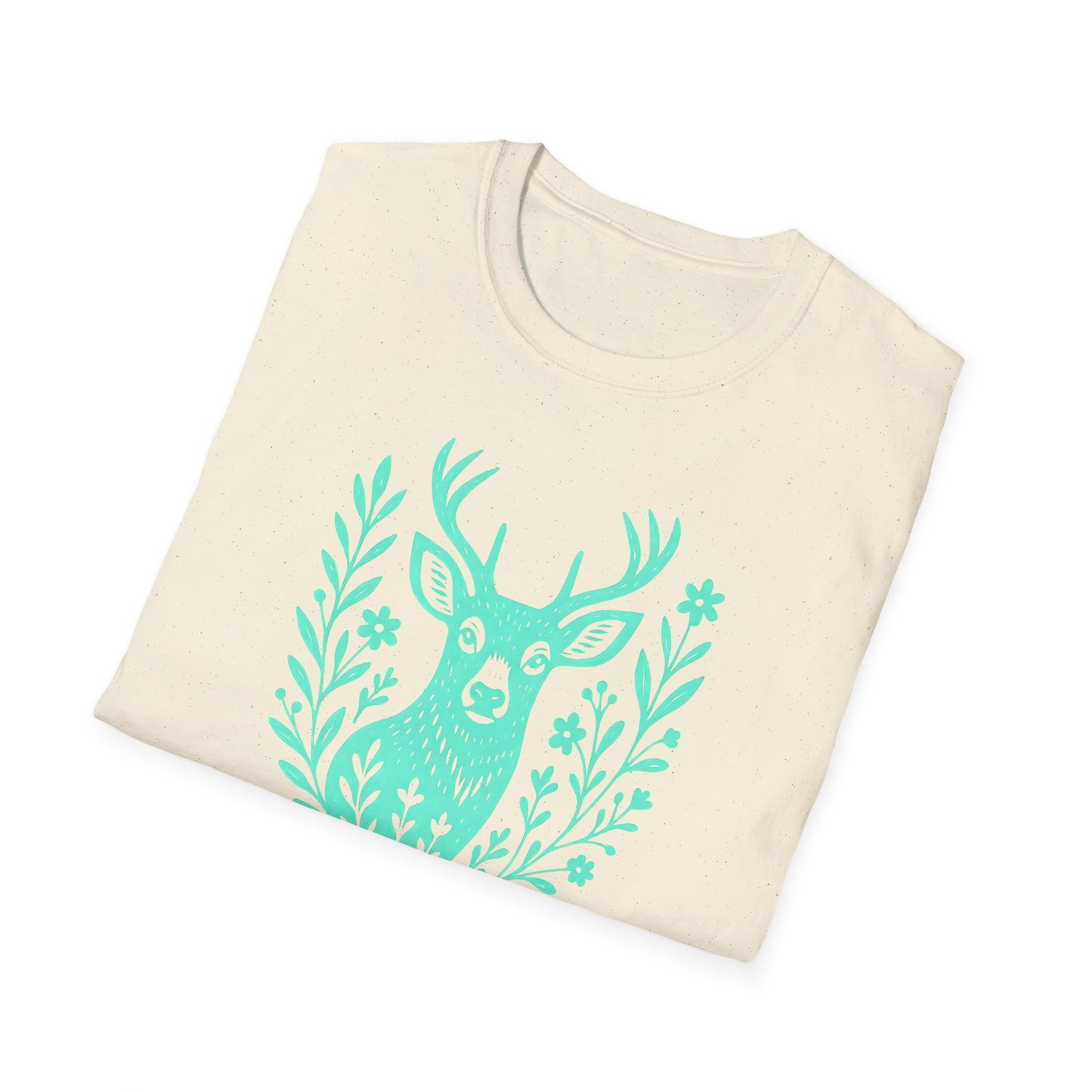 Deer Portrait Teal
