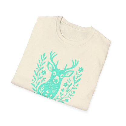 Deer Portrait Teal