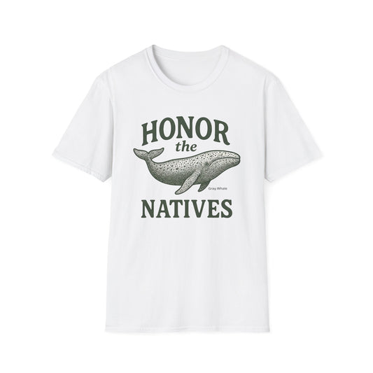 Honor The Natives Grey Whale T-shirt