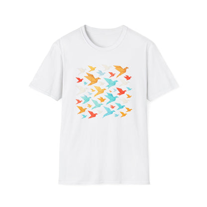 Origami Flock Of Birds T-shirt