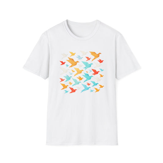Origami Flock Of Birds T-shirt