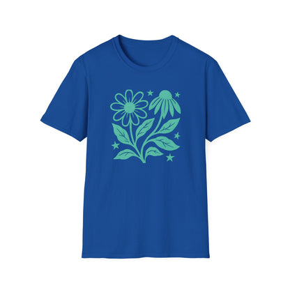 Flowers Under The Stars Ink Print T-shirt