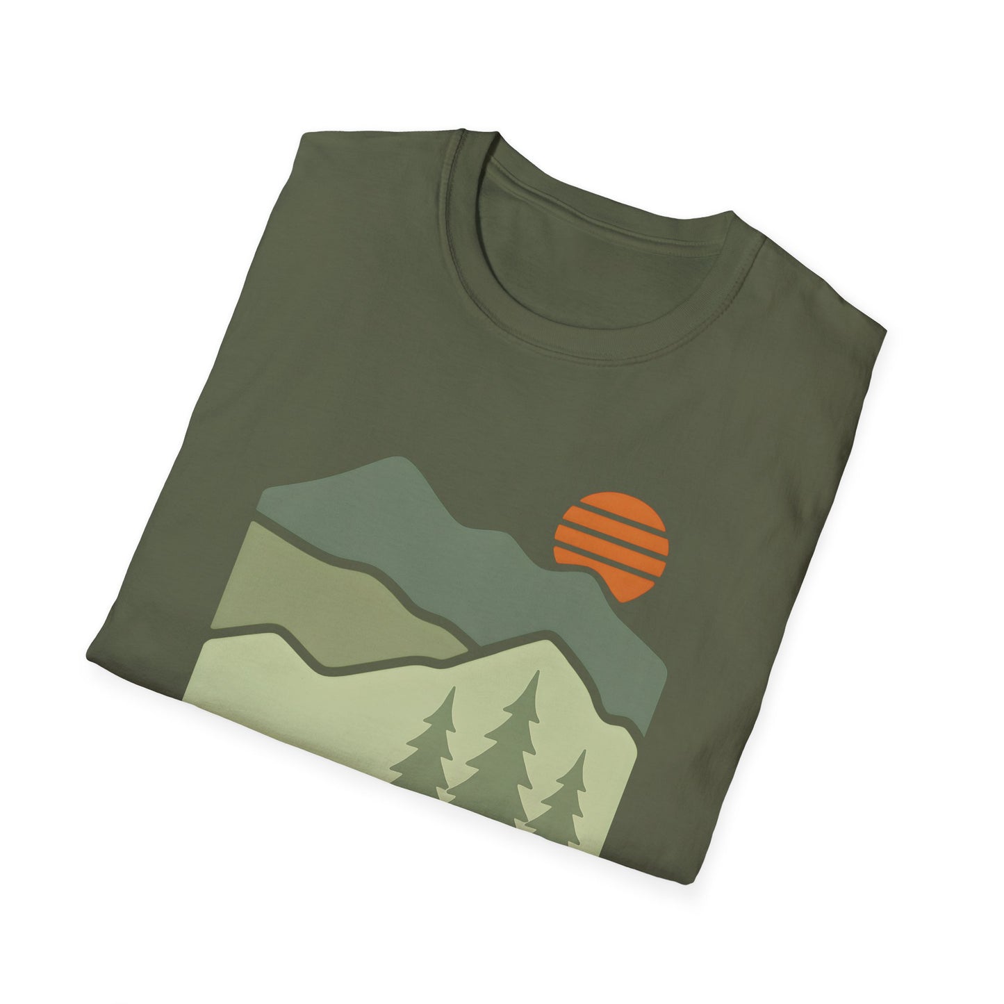 Striped Sun Over Mountain Layers T-shirt
