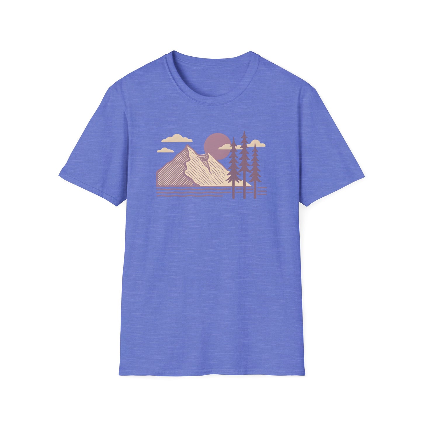 Minimalist Lavender Mountain Sunset T-shirt