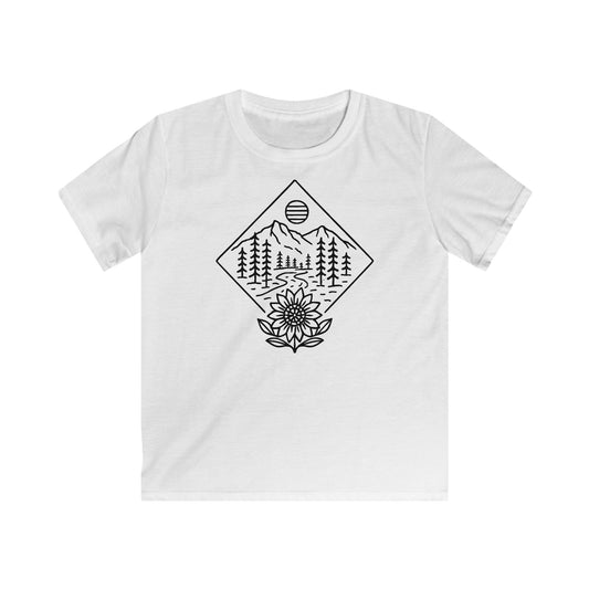 Children’s Sun Over Sunflower Landscape T-shirt