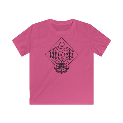 Children’s Sun Over Sunflower Landscape T-shirt