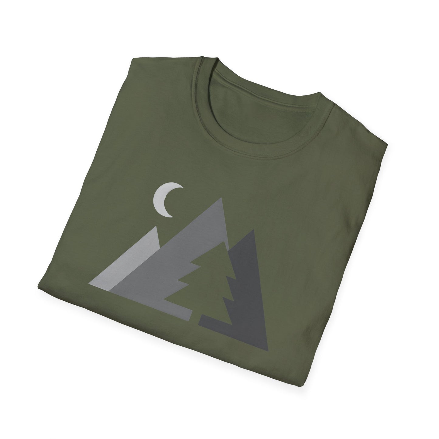 Greyscale Geometrical Mountains T-shirt