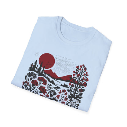 Burgundy Sunset Flora T-shirt