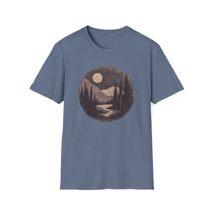 Vintage Moonlit Mountain Valley T-shirt
