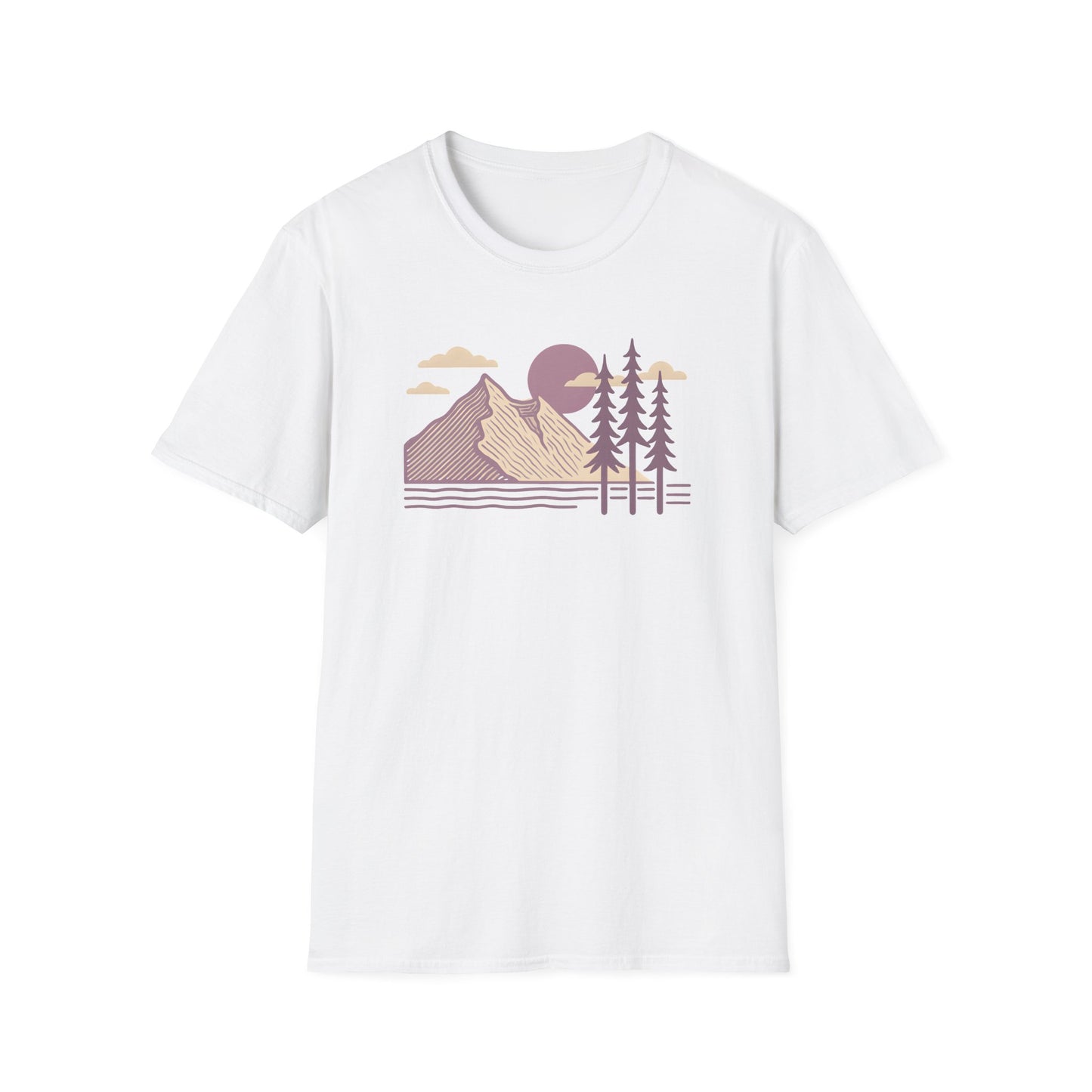 Minimalist Lavender Mountain Sunset T-shirt