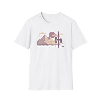 Minimalist Lavender Mountain Sunset T-shirt