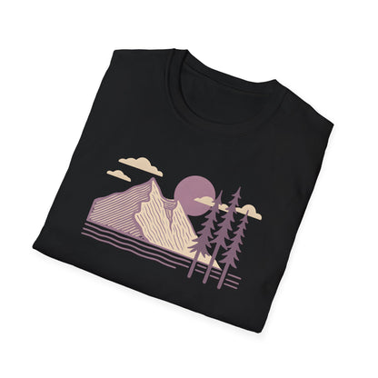 Minimalist Lavender Mountain Sunset T-shirt