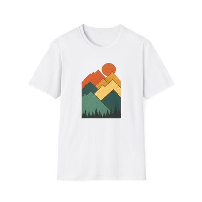 Sunset Over Lined Mountains T-shirt