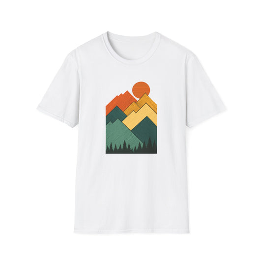 Sunset Over Lined Mountains T-shirt