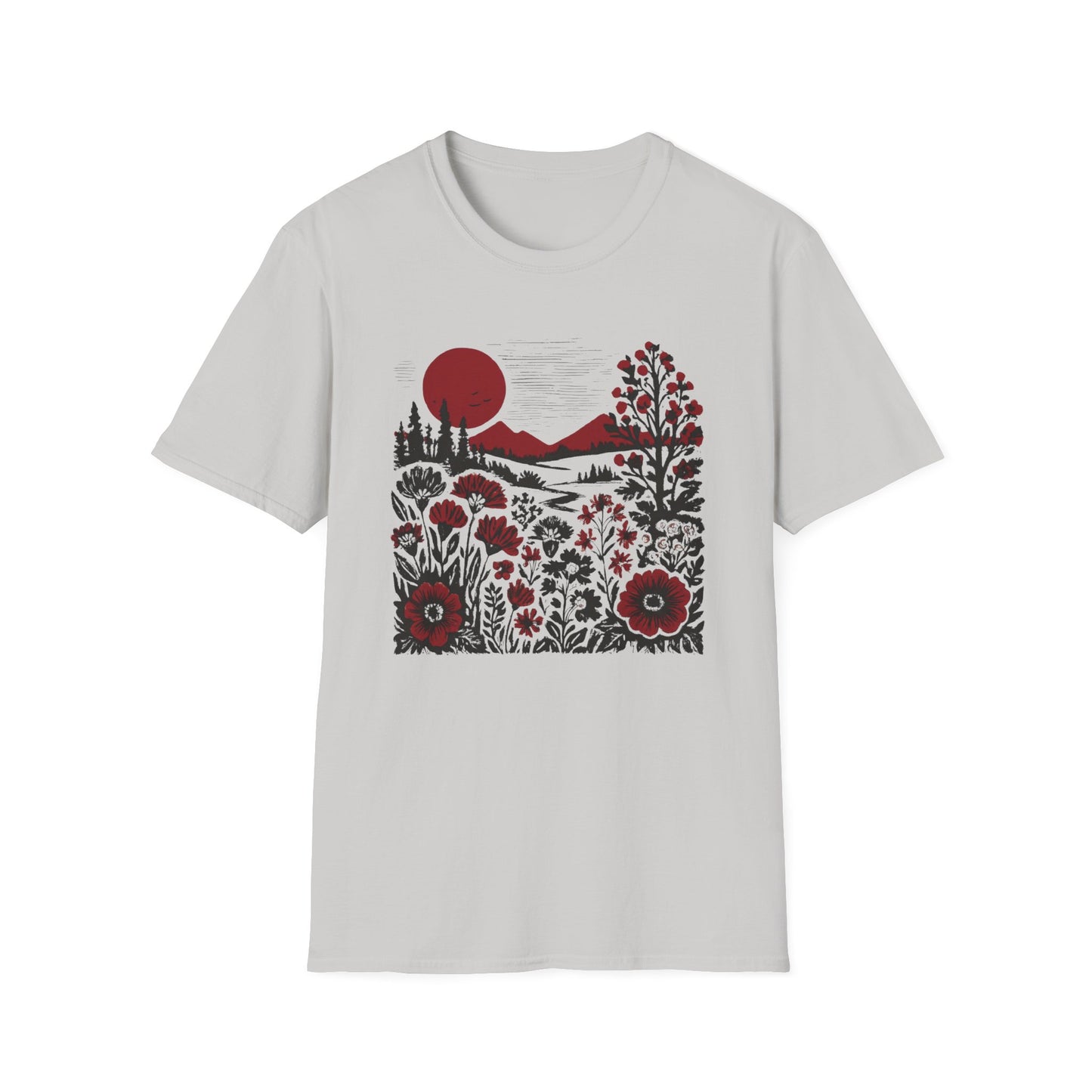 Burgundy Sunset Flora T-shirt