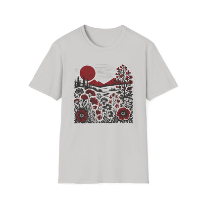 Burgundy Sunset Flora T-shirt
